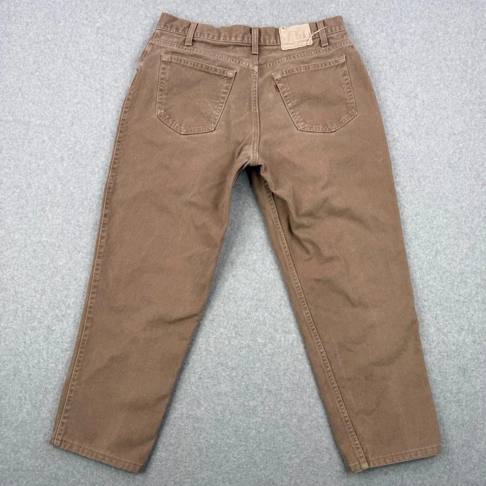 Vintage‎ Levis 545 Jeans Mens 36x27 Brown Loose Fit Faded 90s Denim Made in USA